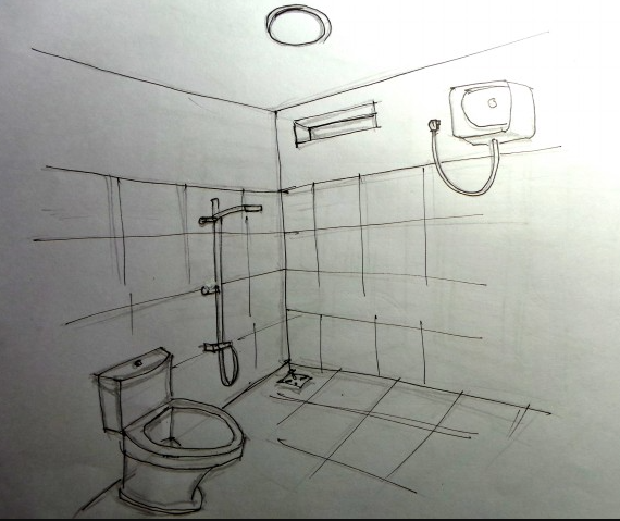 Gambar perspektif kamar mandi Gambar perspektif kamar mandi